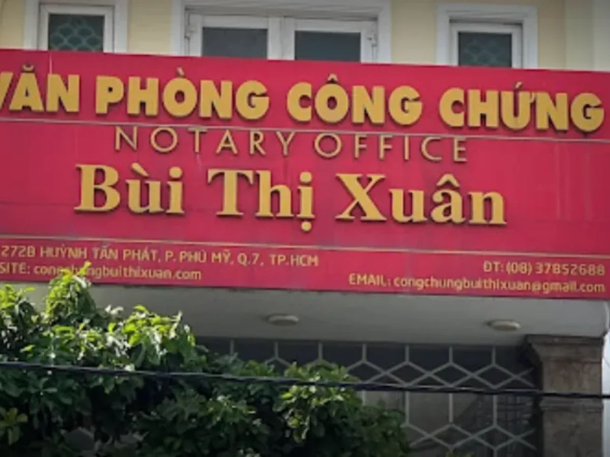 Văn Ph&ograve;ng C&ocirc;ng Chứng B&ugrave;i Thị Xu&acirc;n | 1272B Huỳnh Tấn Ph&aacute;t, Phường Ph&uacute; Mỹ, Quận 7 - H&igrave;nh 1