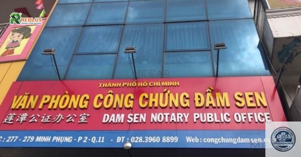 Văn ph&ograve;ng C&ocirc;ng chứng Đầm Sen
