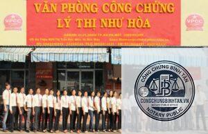 Văn phòng Công chứng Lý Thị Như Hòa