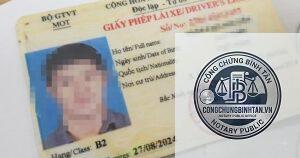 bằng lái xe bị gãy