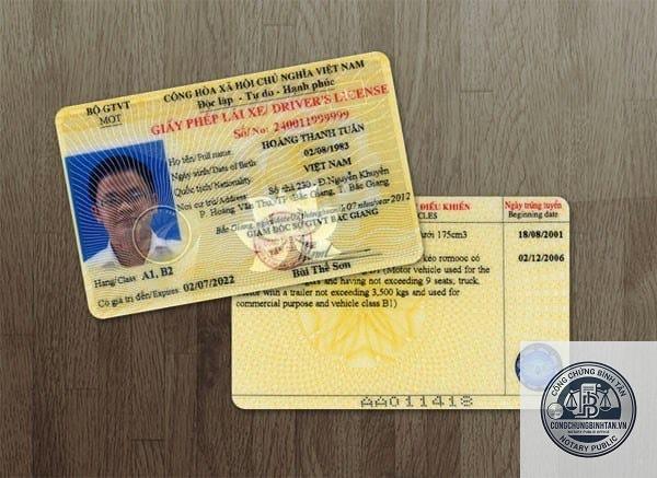 bằng lái xe bị hỏng
