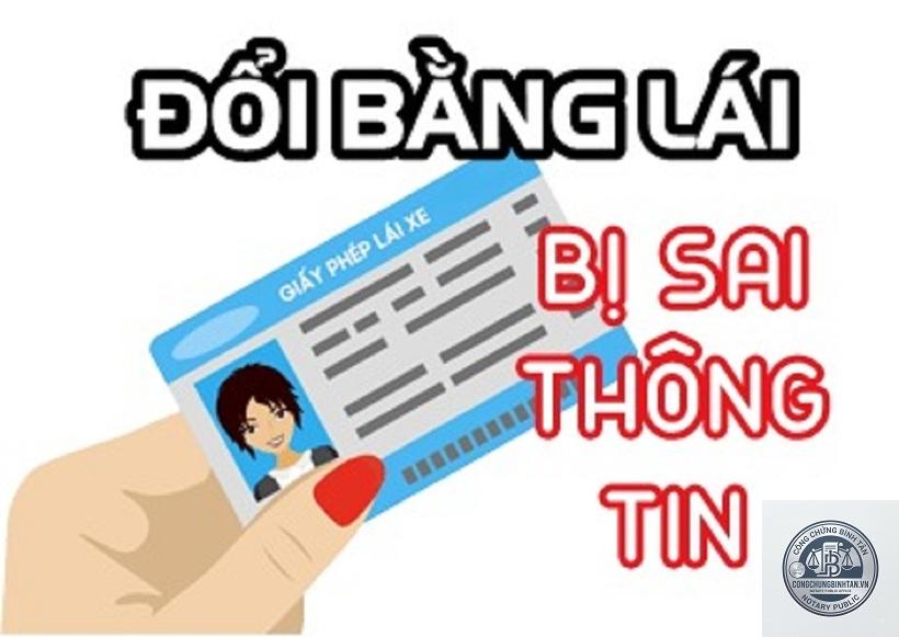bằng lái xe bị sai họ tên