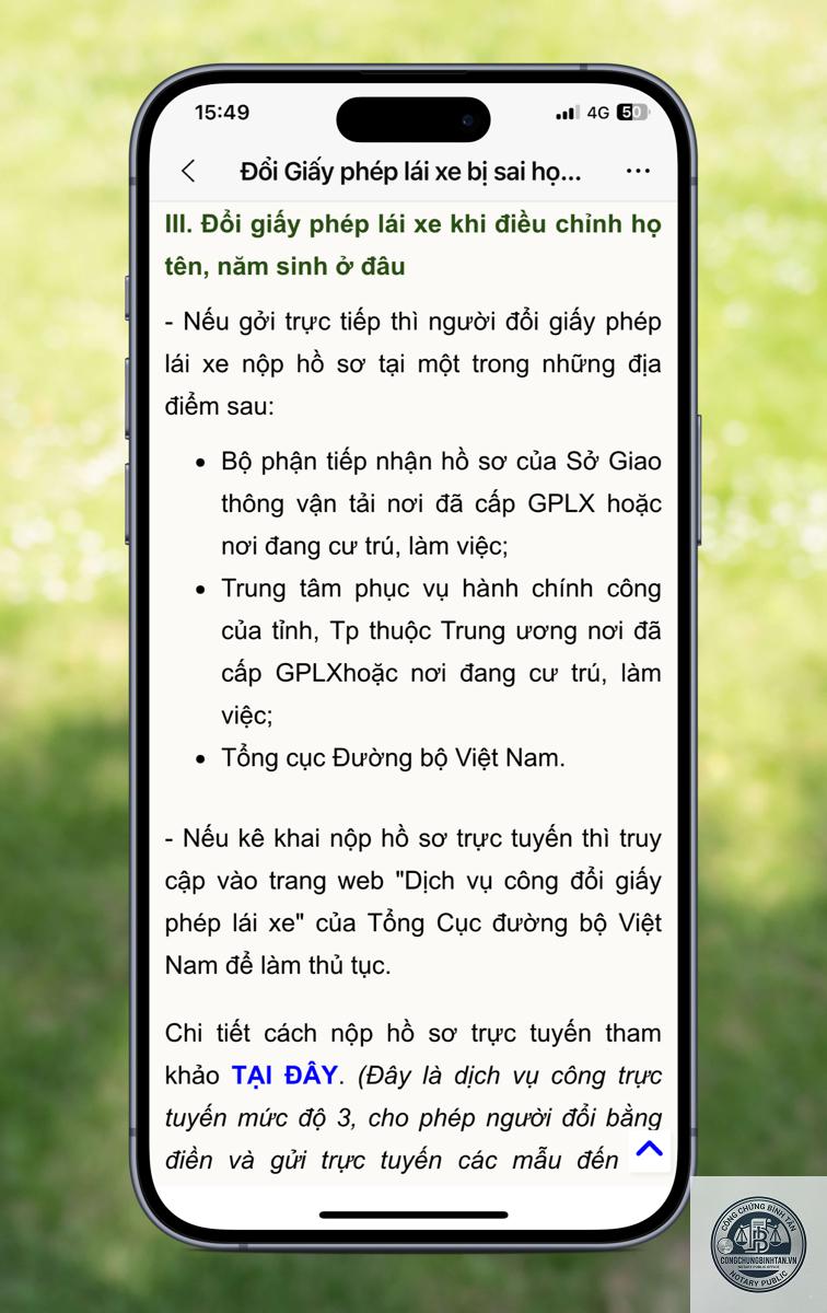 bằng lái xe bị sai thông tin - Hình 4