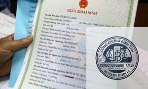 bổ sung giấy khai sinh