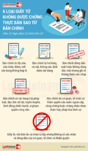 các loại giấy tờ không được chứng thực