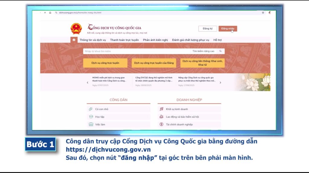 cách sử dụng bản sao chứng thực online