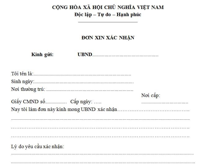 cách viết đơn xin chứng thực - Hình 1