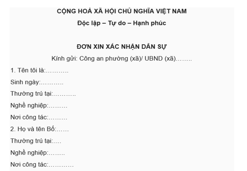 cách viết đơn xin chứng thực - Hình 5
