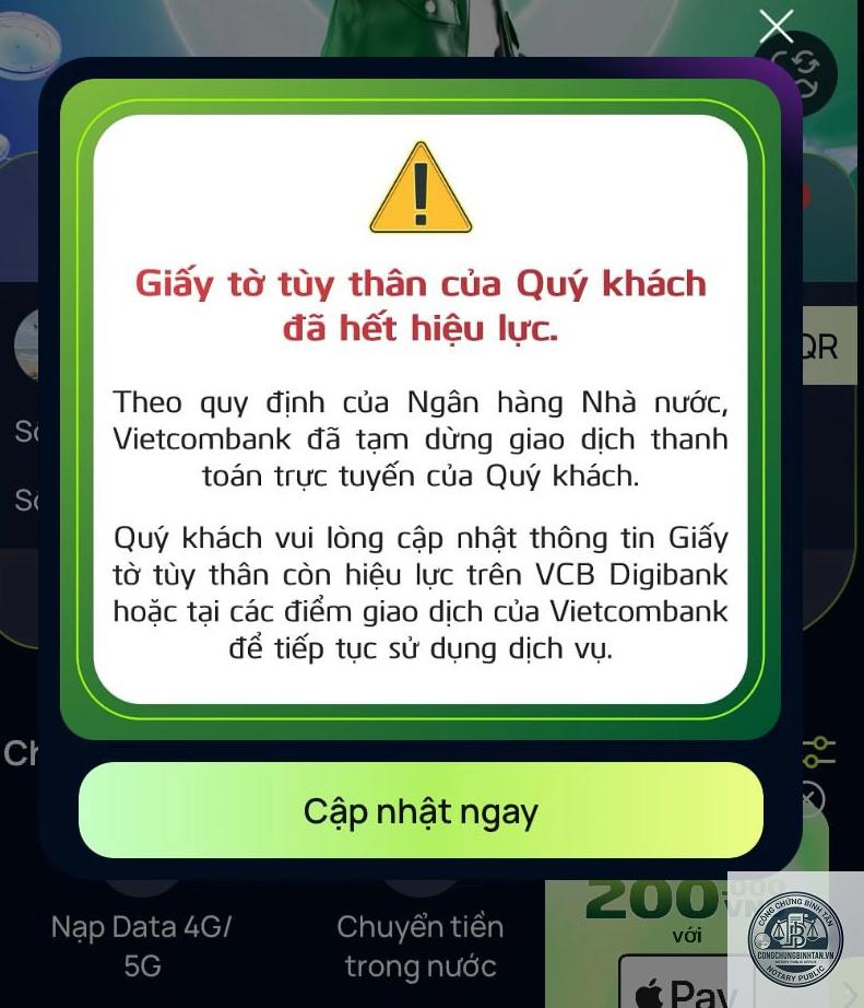 căn cước bị khóa - Hình 1