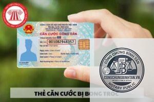 căn cước công dân bị bong chip