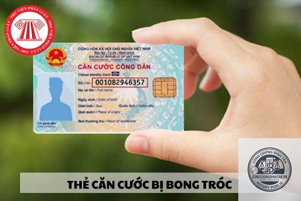 căn cước công dân bị bong chip