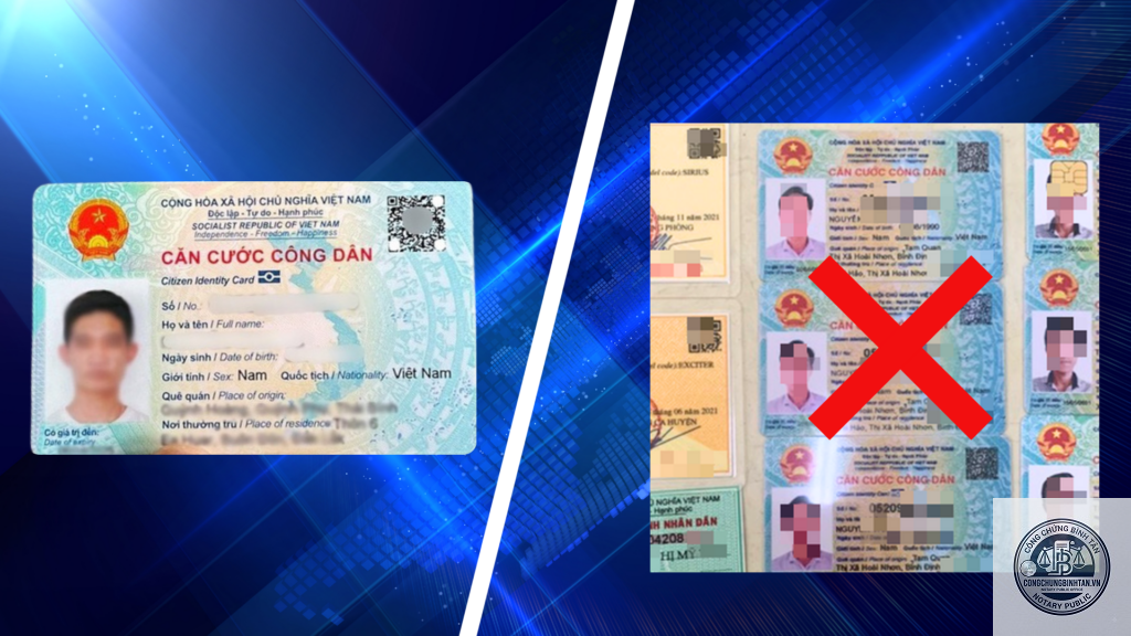 căn cước công dân bị giả mạo