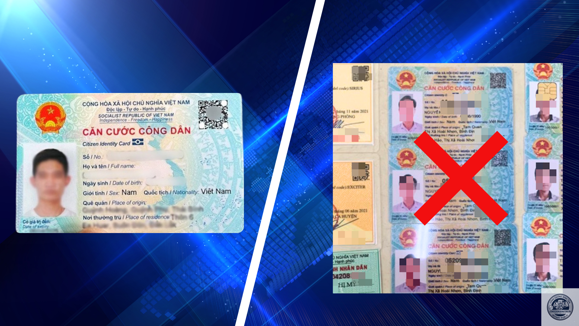căn cước công dân bị giả mạo - Hình 1