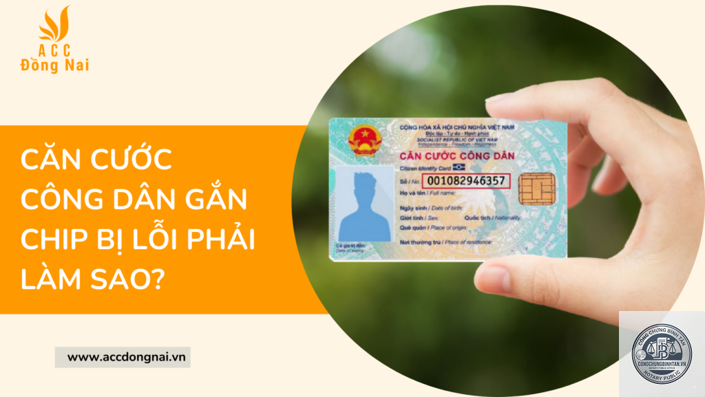 căn cước công dân bị lỗi chip