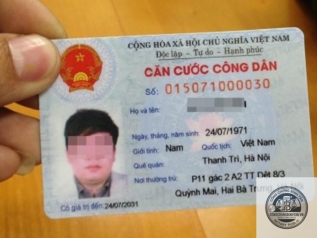 căn cước công dân bị thu giữ phải làm sao