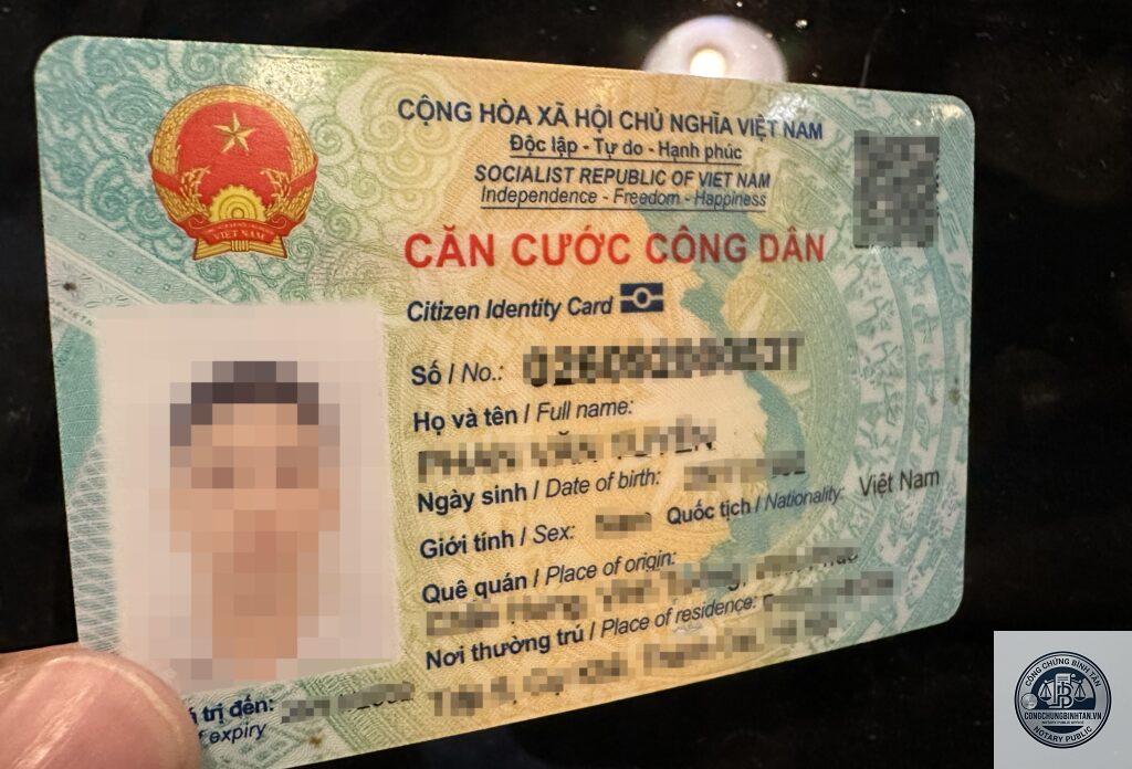 căn cước công dân làm tại nơi thường trú