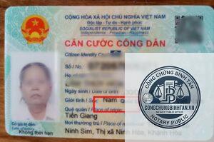 căn cước công dân sai ảnh