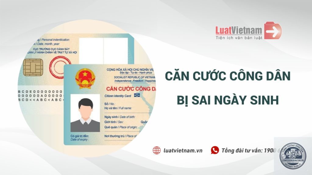 căn cước công dân sai ngày sinh