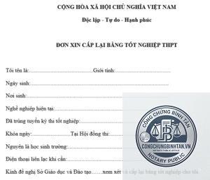 cấp lại bằng tốt nghiệp