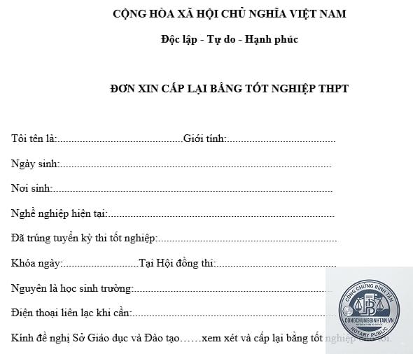 cấp lại bằng tốt nghiệp