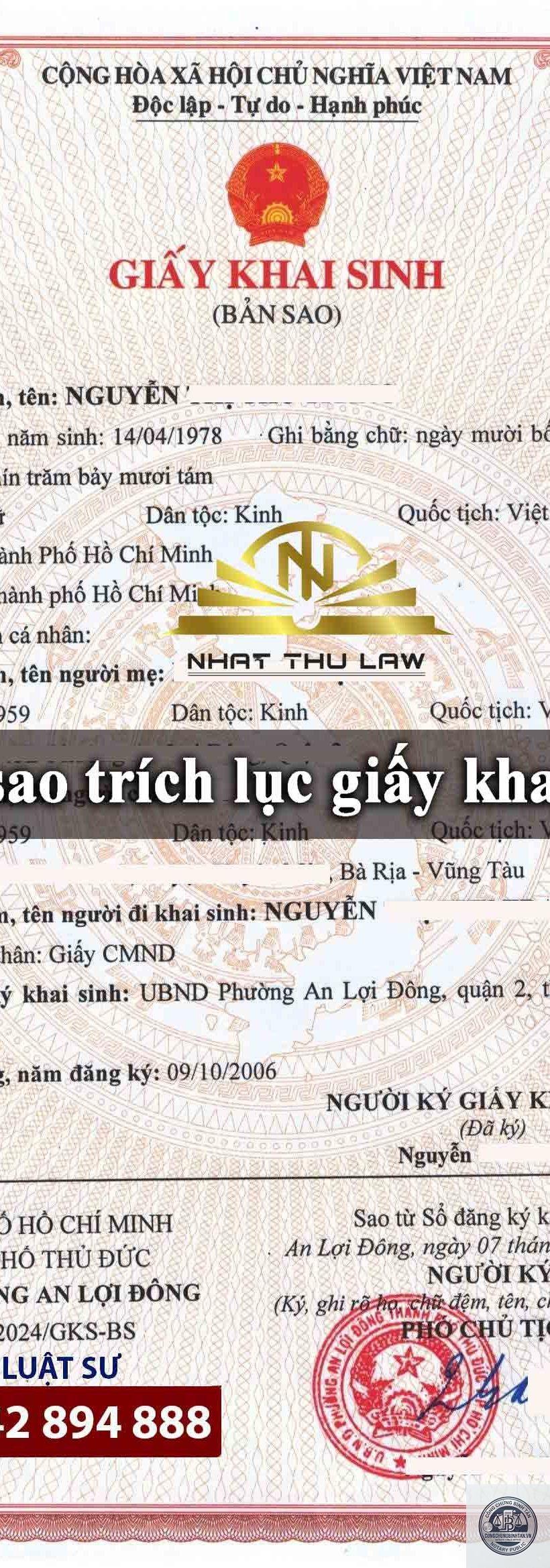 cấp lại giấy khai sinh - Hình 3