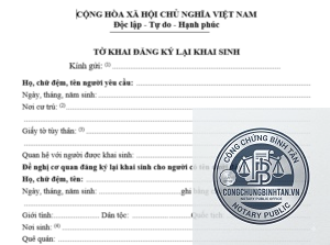 cấp lại giấy khai sinh