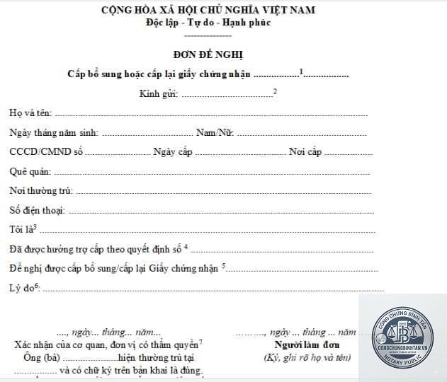 cấp lại giấy tờ cá nhân