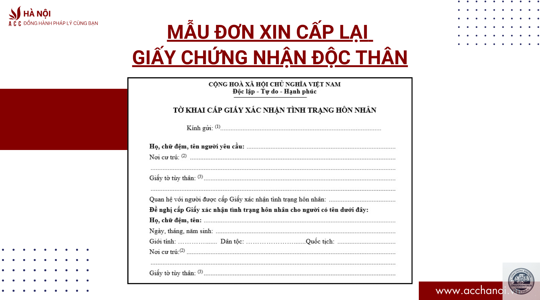 cấp lại giấy xác nhận độc thân - Hình 3