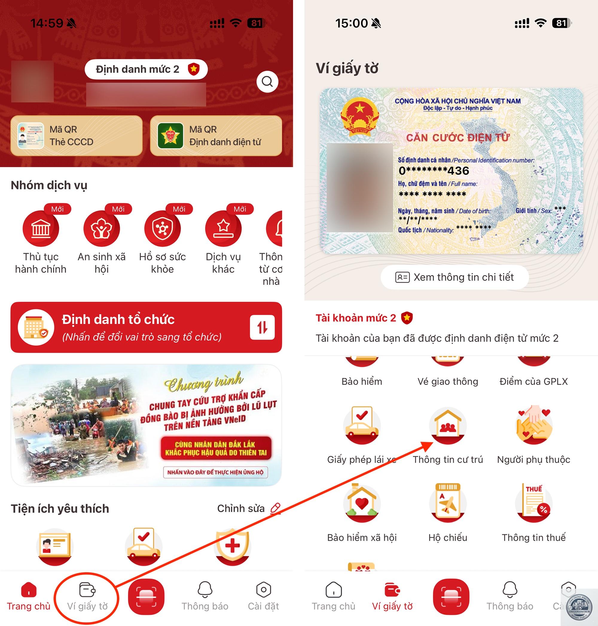 cập nhật th&ocirc;ng tin VNeID - H&igrave;nh 1