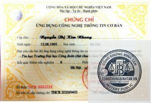 chứng chỉ tin học