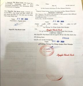 chứng thực bản dịch là gì