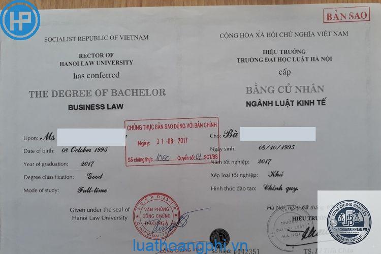 chứng thực bản sao bằng đại học - Hình 2