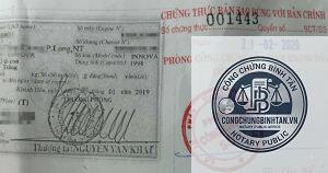 chứng thực bản sao giấy phép lái xe