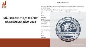 chứng thực chữ ký cá nhân
