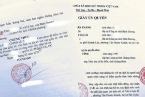 chứng thực chữ ký trên giấy ủy quyền đất
