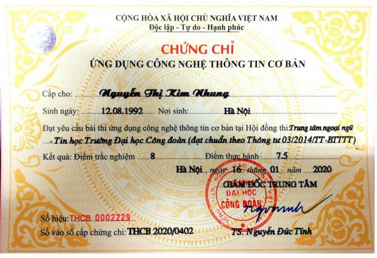 chứng thực chứng chỉ tin học - Hình 3