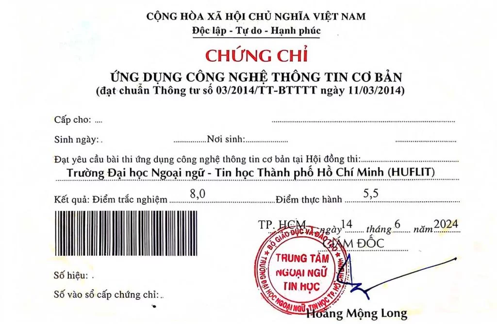 chứng thực chứng chỉ tin học - Hình 5