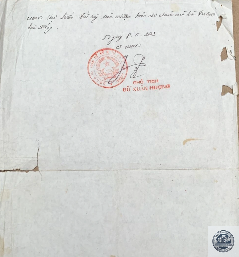 chứng thực di chúc