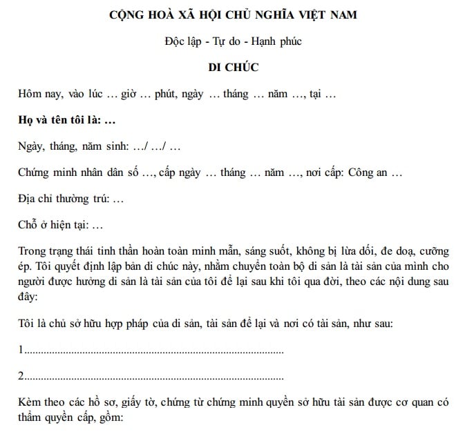 chứng thực di chúc hợp pháp - Hình 1