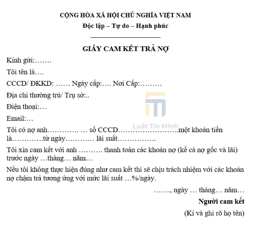 chứng thực giấy cam kết - Hình 1
