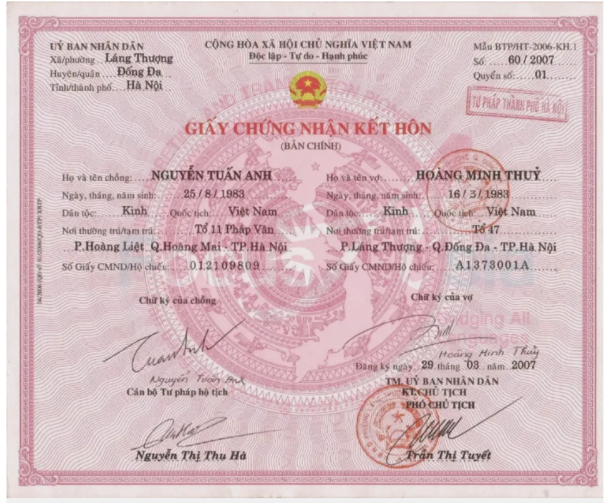 chứng thực giấy đăng ký kết hôn - Hình 2