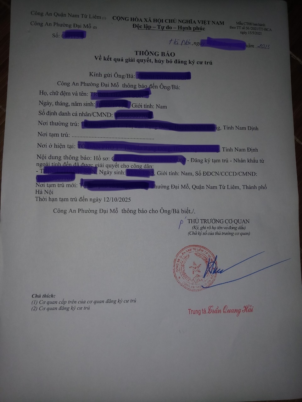 chứng thực giấy tạm vắng - Hình 3