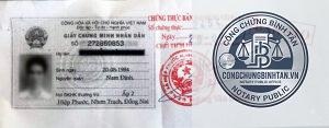 chứng thực giấy tờ cá nhân bao nhiêu tiền
