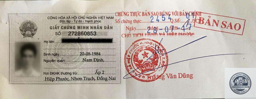 chứng thực giấy tờ cá nhân ở đâu