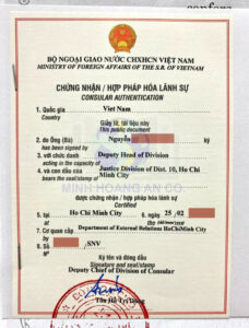 chứng thực giấy tờ du học