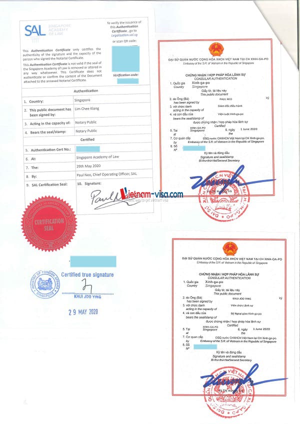 chứng thực giấy tờ hợp pháp hóa lãnh sự