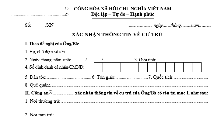 chứng thực giấy x&aacute;c nhận cư tr&uacute; - H&igrave;nh 2