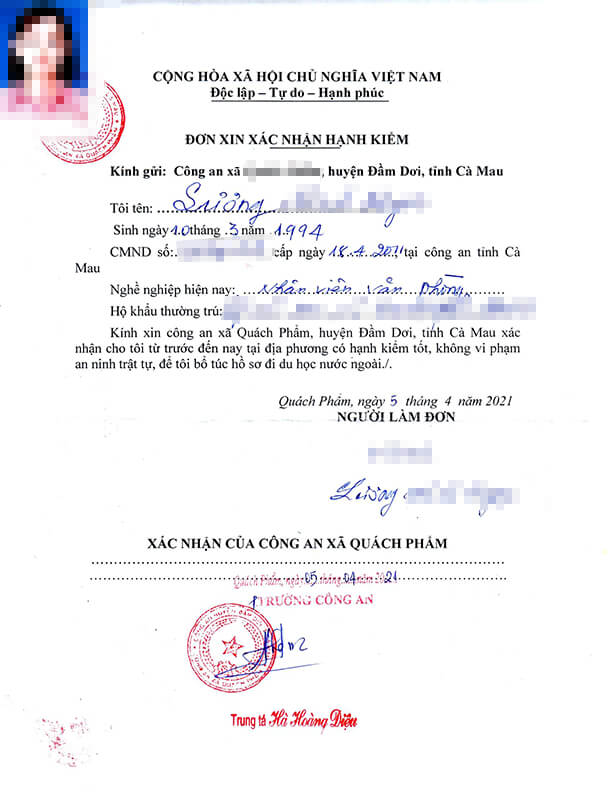 chứng thực giấy xác nhận hạnh kiểm - Hình 2