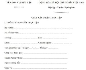 chứng thực giấy xác nhận học tập