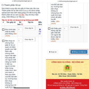 chứng thực hồ sơ làm hộ chiếu